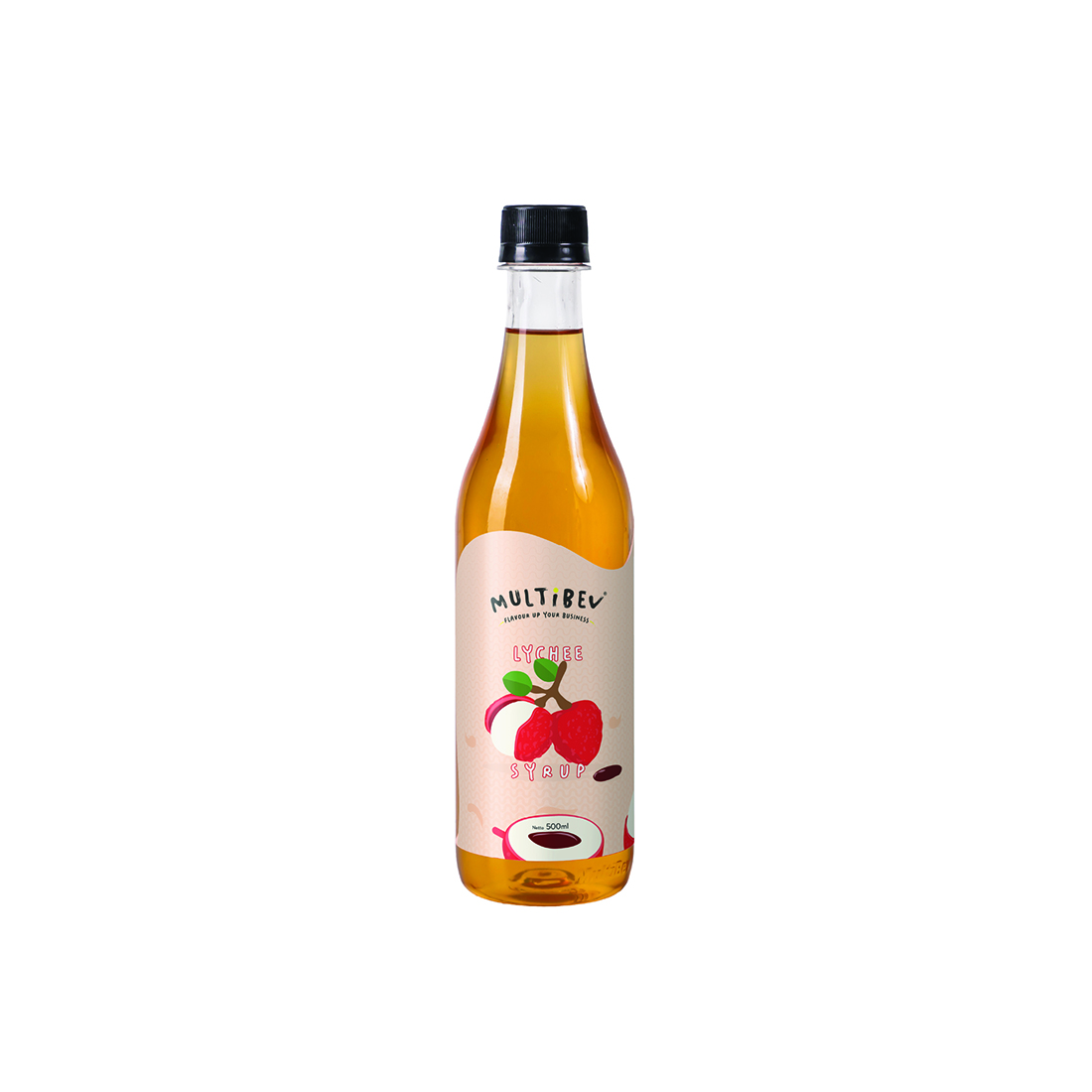 Multibev Sirup Rasa Buah Leci, Sirup Halal Minuman Kekinian ala Kafe botol pouch lychee