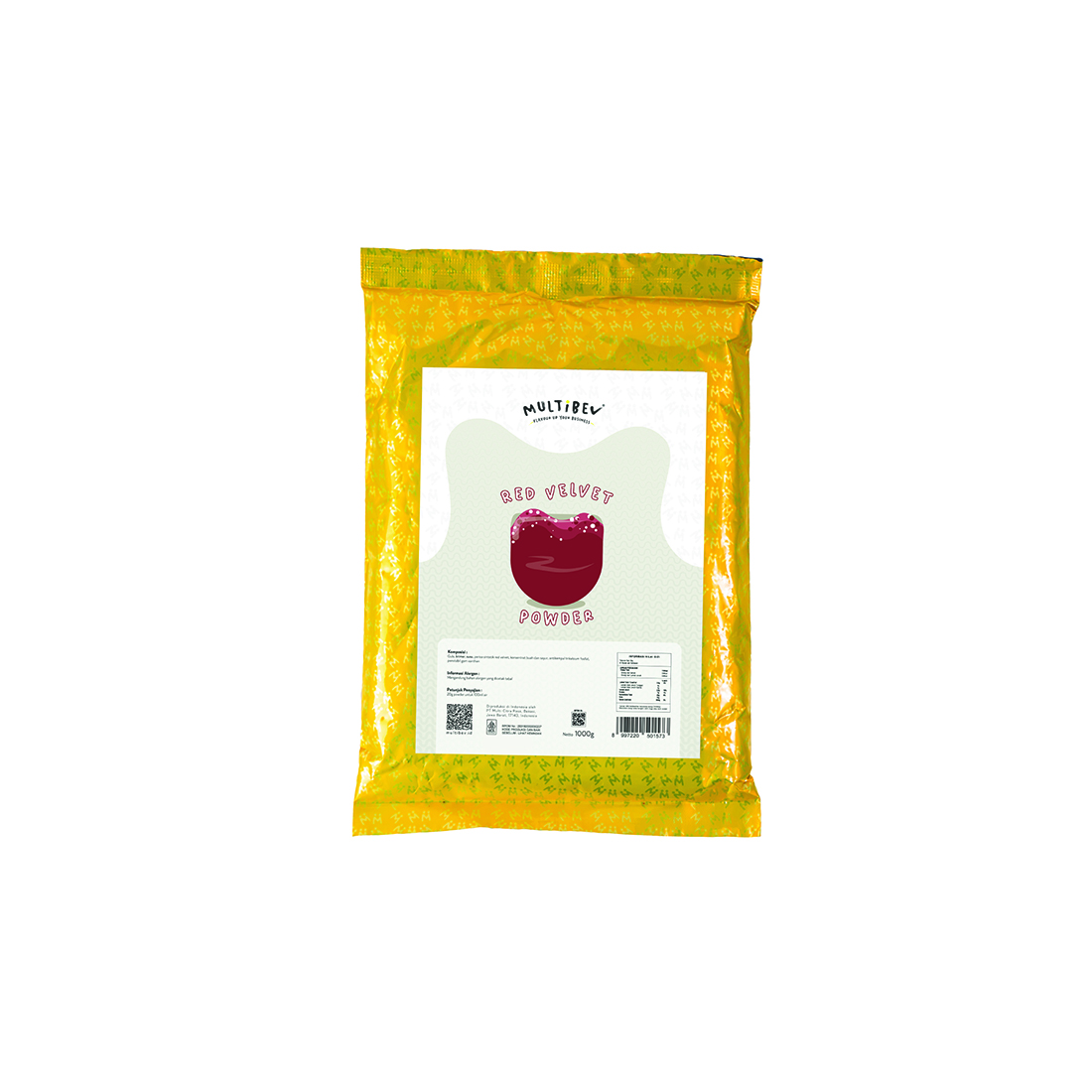 Multibev Bubuk Red Velvet, Powder Halal Minuman Kekinian Kafe dan Restoran